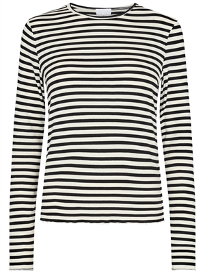 Levete Room LR-IKA 11 Bluse, Sort/Hvid